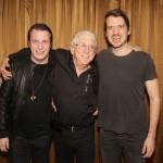 Ibiza EDM DJ Duo The Aristofreeks Max Martire (Left) and Shanti Matkin (Far Right)  with Jerry Greenberg (Middle) at the Official Launch Party for New Label, at LIGHT Nightclub, Mandalay Bay Hotel & Casino May 6  Photo Credit: © Edison Graff.