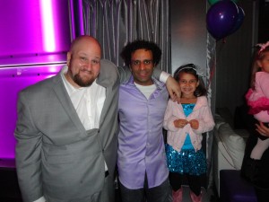 Stephen Kramer Glickman and Sid Veda at the premiere party for Comedy Central's show "Small Business"