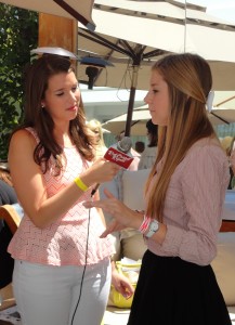 Alana Lee being interviewed at the Style Lounge Gifting Suite in honor of the Teen Choice Awards