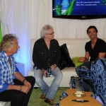 GRAHAM RUSSELL and RUSSELL HITCHCOCK of AIR SUPPLY; Actor GILLES MARINI in the Dasani Green Room at KVVU-TV Las Vegas.