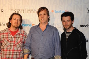 PHOTO CAPTION (L-R): Bryan Ewald, Steve Palmer, Judd Bolger at the Hollywood Music In Media Awards in Hollywood, Calif. PHOTO CREDIT: LUCK Media & Marketing, Inc.