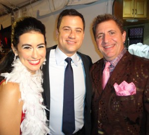 Sarah Spiegl, Jimmy Kimmel, and Louis Prima Jr. at the Prima Notte Fundraising Gala