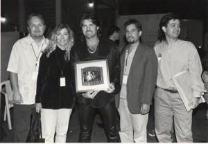 Steve Levesque and the crew with Billy Ray Cyrus