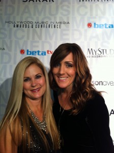 Cathy-Anne McClintock (right) and friend (left) at the HMMAs