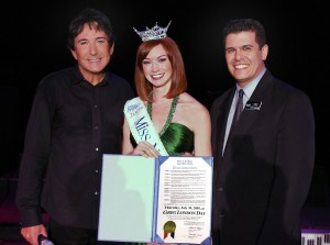 PHOTO CAPTION (left to right): GREG LONDON; Christina Keegan, Miss Nevada 2009; Vic Richard, Harrah's Entertainment Executive