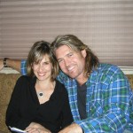 "Doc" TV star Billy Ray Cyrus is surprised by a visit from "Doc" actress Ruth Marshall (portrays Ms. Donna DeWitt on the show) backstage on his bus at the gig in Las Vegas.