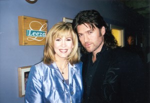 Country music hearthrob, Billy Ray Cyrus (right), is keeping a very busy schedule lately. Cyrus made a recent appearance on the Leeza (left) television show performing his latest hit single "Busy Man" from his Mercury Nashville CD Shot Full Of Love.