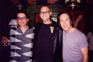 Pictured Right to Left: Prescott Niles of The Knack, Barry Gordon of Image Entertainment and Doug Fieger of The Knack.