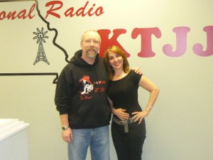 New York based singer-songwriter Joanna Mosca with Scott Kubala of KTJJ in Farmington, MO.