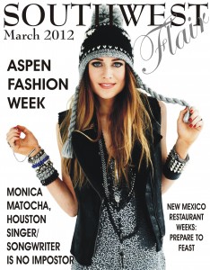 Monica on the cover of Southwest Flair Magazine March 2012